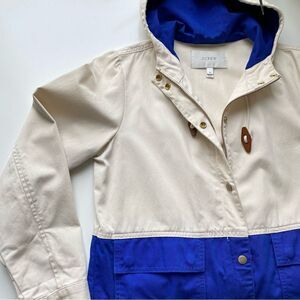 J. Crew Colorblock Sail Jacket white blue XS